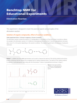 Benchtop NMR for Educational Experiments