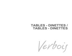 TABLES - DINETTES / TABLES - DINETTES