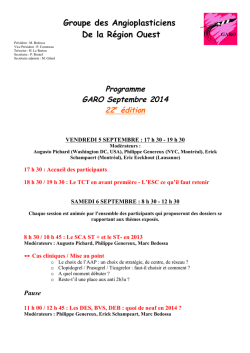 Groupe des Angioplasticiens De la R&eacute;gion Ouest