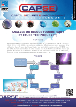 ANALYSE DU RISQUE FOUDRE (ARF) ET ETUDE