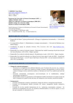 CV en Français - Larefi - Université de Bordeaux