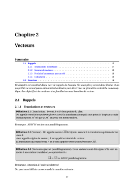 (1S) Chap02 : Vecteurs - Perpendiculaires