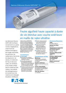 Feutre aiguillet&eacute; haute capacit&eacute; &agrave; dur&eacute;e de vie &eacute;tendue avec