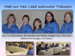 Meet our New Lead Instructor Trainers!