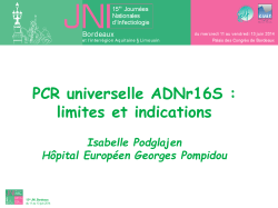 PCR universelle ADNr 16S : indications et limites