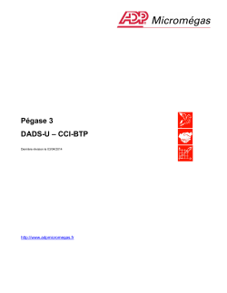 Pégase 3 - DADS-U - CI-BTP 2013 sur 2014
