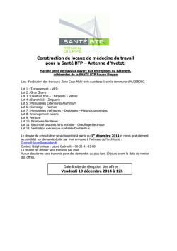 annonce pour publication Santé BTP 018-2014