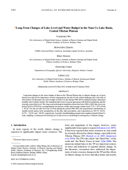 Long-Term Changes of Lake Level and Water Budget in the Nam Co