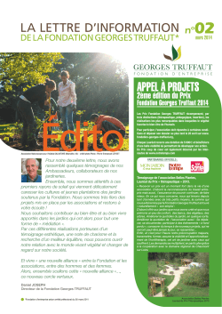 Newsletter 2 – printemps 2014