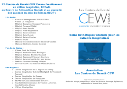 Brochure 2014 Centres de Beauté CEW France