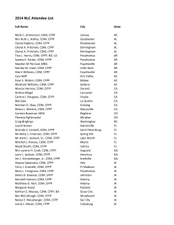 2014 NLC Attendee List