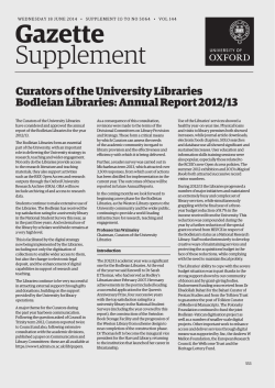 Bodleian Libraries Annual Report 2012-13 - (1)