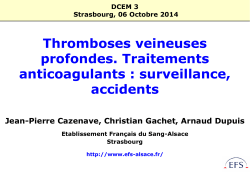 DCEM3.2014.10.06.Thromboses veineuses profondes Traitements