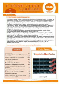 Juillet 2014 - CFDT Emploi