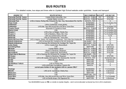 BUS ROUTES - Lilydale High School