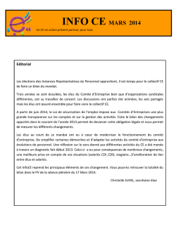 INFO CE MARS 2014