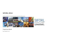 SIFORL 2014_Programme