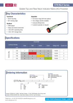 STR/NLH Series [Key Characteristics [Specifications