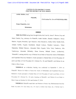 Case 1:13-cv-07152-NLH-AMD Document 106 Filed 10/27/14 Page