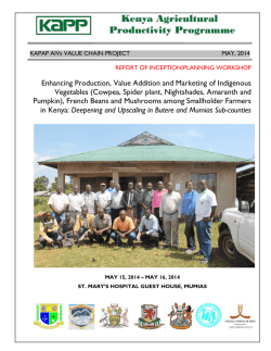 annex 4: proceedings of the mushroom stakeholders workshop