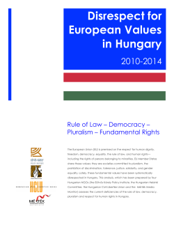 Disrespect for European Values in Hungary, 2010-2014