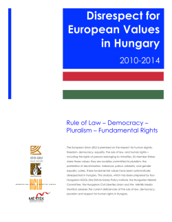Disrespect for European Values in Hungary, 2010-2014