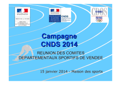 Diaporama de présentation CNDS 2014 CD Vendée