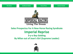 Sales Prospectus - Imperial Reprise