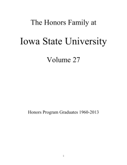 Public Family Book - Iowa State University Honors Program
