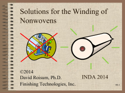 Solutions for the Winding of Nonwovens