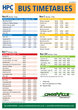 BUS TIMETABLES - Crosville Motor Services