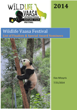 Wildlife Vaasa Festival &ndash; Nominations 2014