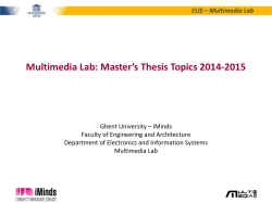 ELIS - Multimedia Lab