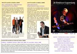 Jeudi 13 : &laquo; Du blues dans le bayou &raquo; (scolaires)