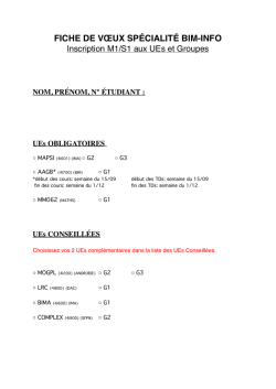 FICHE DE VOEUX BIM M1-S1