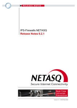 IPS-Firewalls NETASQ Release Notes 6.2.1