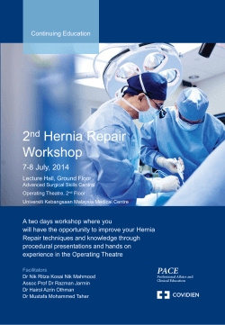2nd Hernia Repair Workshop