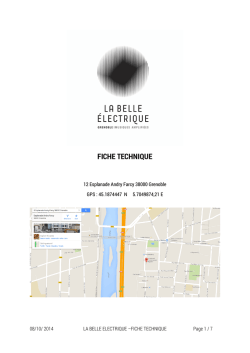 fiche technique pdf - La Belle Electrique