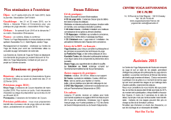 Documentation sur les activités Gyana en 2015