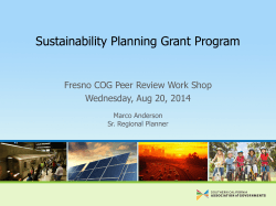 Sustainability Planning Grant Program