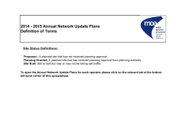 Mobile Operators Association Annual Rollout Plans 2014-15