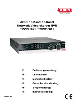 ABUS 16-Kanal / 8-Kanal Netzwerk Videorekorder NVR
