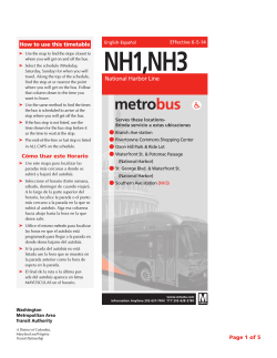 NH1,NH3 - Washington Metropolitan Area Transit Authority