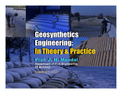Lecture 26 : Geosynthetics for Reinforced Soil Retaining Walls