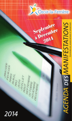 2014 A GEN D A des M AN IFESTATIONS Cu