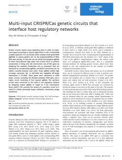 Multiinput CRISPRCas genetic circuits that interface host regulatory