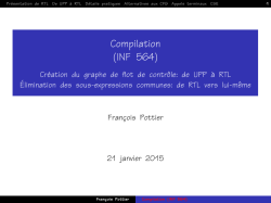 Compilation (INF 564) - Création du graphe de flot de contrôle: de