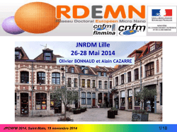 JNRDM Lille 26-28 Mai 2014