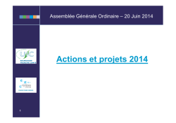 uic bfc actions et projets 2014 - Union des Industries Chimiques