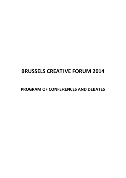 BRUSSELS CREATIVE FORUM 2014